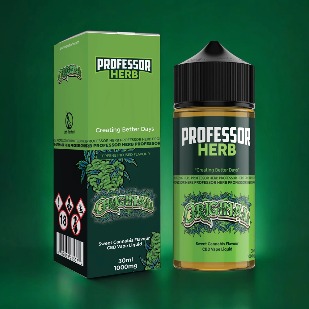 Professor Herb CBD e-Liquid 30ml 1000mg | 3 x 36 | FREE UK Delivery!  Vape  Hound Ltd