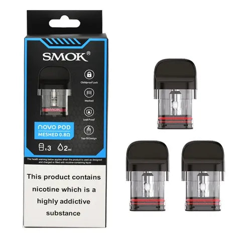 Smok Novo Meshed Replacement Pods 3 Pack | 9 | FREE UK Delivery! Vape Hound Ltd Smok Novo Meshed Replacement Pods 3 Pack | 9 | FREE UK Delivery! Vape Hound Ltd